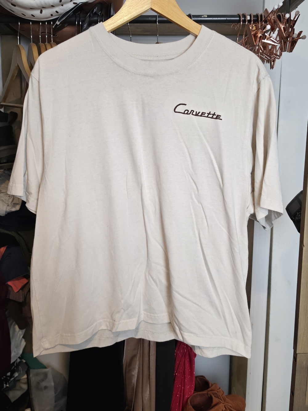 Mens Cream Short-Sleeve Logo T-Shirt